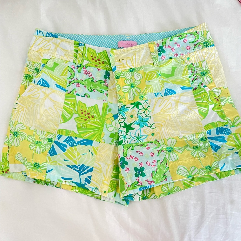 Lilly Pulitzer shorts!! size 10 green and blue floral